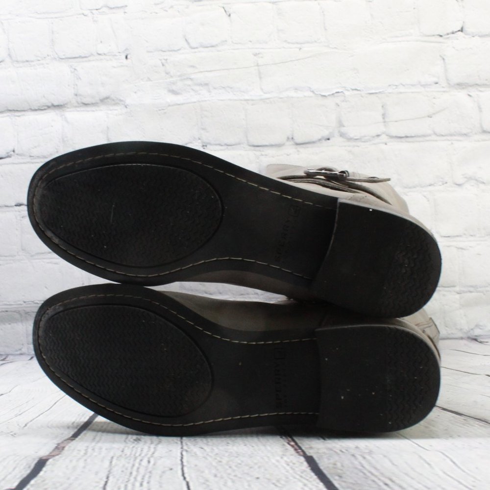 Sperry Gray Leather Ankle Boots - Picture 9 of 9